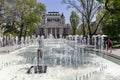 Fountain in front of National Theatre Ivan Vazov in Sofia, Bulgaria Royalty Free Stock Photo