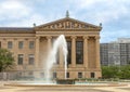 Fountain in front of the North Wing of the Philadelphia Museum of Art