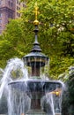 Fountain in Front of NYC City Hall Royalty Free Stock Photo