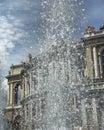 Fountain in front of the Odessa Opera House Royalty Free Stock Photo