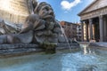 Fountain in front of Pantheon in Rome, Italy Royalty Free Stock Photo