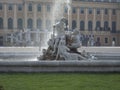 Fountain in front of Schnbrunn Palace. Vienna, Austria. Royalty Free Stock Photo