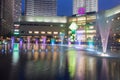 Fountain in front of Suria KLCC in Kuala Lumpur, Malaysia. Royalty Free Stock Photo