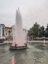 Fountain in front of Town Hall in city of Plovdiv Royalty Free Stock Photo