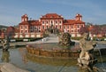 Fountain in front of Troja Palace in Prague, Czech Republic Royalty Free Stock Photo