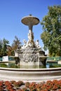 Fountain of the Galapaogs or Fountain of Isabel II in the gardens of the Parque del Retiro in Madrid. Spain. Europe. September 18, Royalty Free Stock Photo