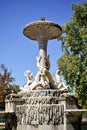Fountain of the Galapaogs or Fountain of Isabel II in the gardens of the Parque del Retiro in Madrid. Spain. Europe. September 18, Royalty Free Stock Photo