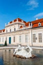 Fountain in the garden in Belvedere Palace, Vienna Royalty Free Stock Photo