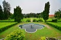 Fountain in the garden of the Brukenthal Castle from Avrig Royalty Free Stock Photo