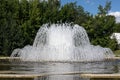 Fountain in garden. fountain in center of city close up Royalty Free Stock Photo