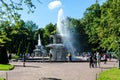 fountain in the garden in peterhof