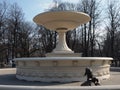 The fountain in the garden Saxon. Royalty Free Stock Photo