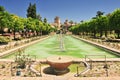 Fountain in the gardens of the alcazar de los Reyes Cristianos in Cordoba, Spain Royalty Free Stock Photo