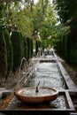 Fountain in the gardens of Hort del Rei Royalty Free Stock Photo