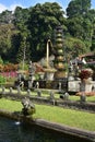 Fountain and gardens of Tirtagangga Water Palace Royalty Free Stock Photo