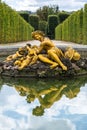 Fountain in the gardens of the Versailles Palace Royalty Free Stock Photo