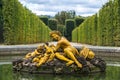 Fountain in the gardens of the Versailles Palace Royalty Free Stock Photo