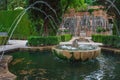 Fountain at Generalife Gardens of Alhambra - Granada, Andalusia, Spain Royalty Free Stock Photo