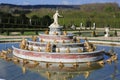 Fountain with gilded ornaments to the Park of Versailles Royalty Free Stock Photo