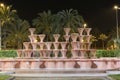 Fountain of the Glorieta in the Municipal Park of Elche. Royalty Free Stock Photo