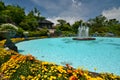 The fountain. Gora Park. Gora. Hakone, Kanagawa. Japan Royalty Free Stock Photo