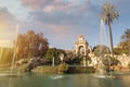 Fountain Grand Cascade in Barcelona. Royalty Free Stock Photo