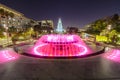 Fountain at Grand Park at evening Royalty Free Stock Photo