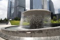 Fountain and group modern builings in Shenzhen Royalty Free Stock Photo