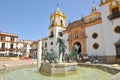 Fountain of Hercules and Church of Our Lady of Socorro, Ronda, Malaga Province, Spain