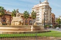 The Fountain of Hispalis (Fuente de Hispalis), located in the Puerta de Jerez, Seville, Andalusia, Spain