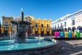 Fountain in Historic Puebla Royalty Free Stock Photo