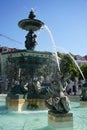 Fountain with humanoid figures Royalty Free Stock Photo