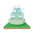 Fountain icon, cartoon style