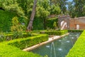 Fountain inside of Generalife palace in Granada, Spain Royalty Free Stock Photo