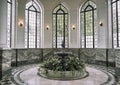 Fountain inside a palace .Casa Lomas