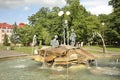 Fountain in Janow Lubelski. Poland Royalty Free Stock Photo