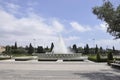 Lisbon, 15th July: Jardim Praca do Imperio front of Jeronimos Monastery building from Belem district in Lisbon Royalty Free Stock Photo