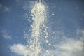 The fountain jet against the background of the sky Royalty Free Stock Photo