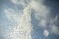 The fountain jet against the background of the sky Royalty Free Stock Photo