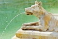 Fountain of joy - a medieval marble fountain in Siena. Panel Fonte Gaia, Piazza del Campo, Siena, Tuscany, Italy Royalty Free Stock Photo