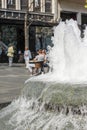 The fountain in Knez Mihailova Street in Belgrade Royalty Free Stock Photo