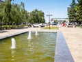 Fountain on Komsomolskaya street in Abinsk city