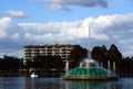 Fountain on Lake Eola in Downtown Orlando, Florida Royalty Free Stock Photo