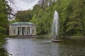 Fountain on a lake in Sophia park Royalty Free Stock Photo