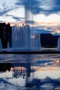 Fountain landscape rain Royalty Free Stock Photo