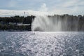 Fountain in Lappeenranta harbour, Finland Royalty Free Stock Photo