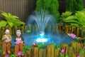 Fountain with Light in mini garden