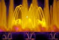 Fountain lights in Barcelona Royalty Free Stock Photo