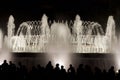 Fountain lights in Barcelona Royalty Free Stock Photo
