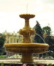 Fountain with lion heads